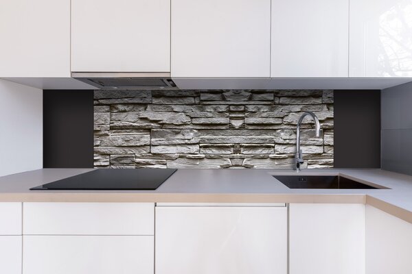 DIMEX | Dibond doska za kuchynskú linku | DBW-18060-258 Sivý kamenný múr | 180 x 60 cm
