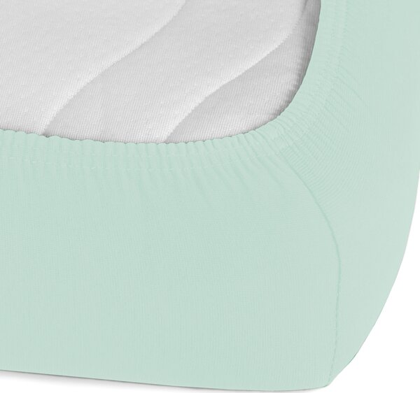 Detské jersey napínacie prestieradlo do postieľky JR-034 Mintové 60 x 120 x 10 cm - do postieľky