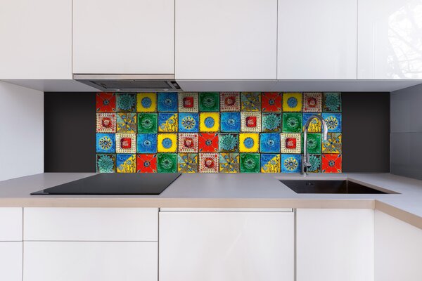DIMEX | Dibond doska za kuchynskú linku | DBW-18060-107 Lisabonské kachličky | 180 x 60 cm