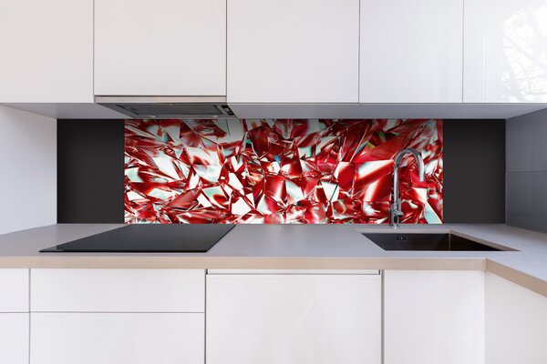 DIMEX | Dibond doska za kuchynskú linku | DBW-18060-071 Červený kryštál | 180 x 60 cm