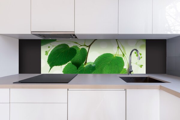 DIMEX | Dibond doska za kuchynskú linku | DBW-18060-010 Zelené listy | 180 x 60 cm