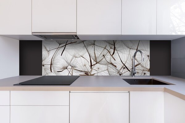 DIMEX | Dibond doska za kuchynskú linku | DBW-18060-050 Páperie púpavy | 180 x 60 cm
