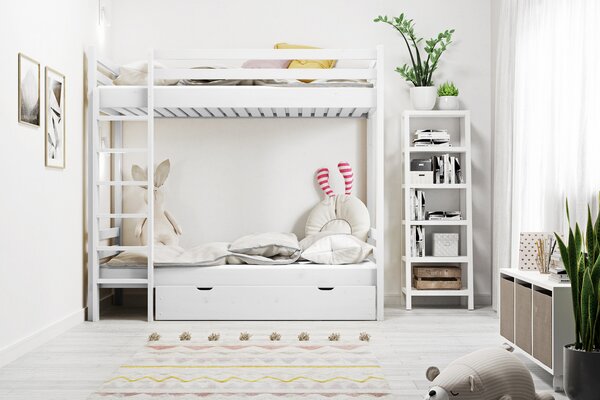 Poschodová posteľ Oľga 90x200 Natural - bez povrchovej úpravy Pravé Nie Nie