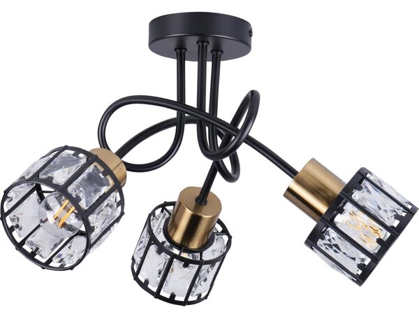 Prisadený luster ZAHARA 3xE27/10W/230V čierny