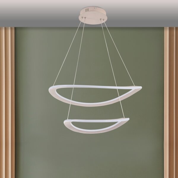 LED luster na lanku CASHMERE LED/75W/230V pr. 59,5 béžový