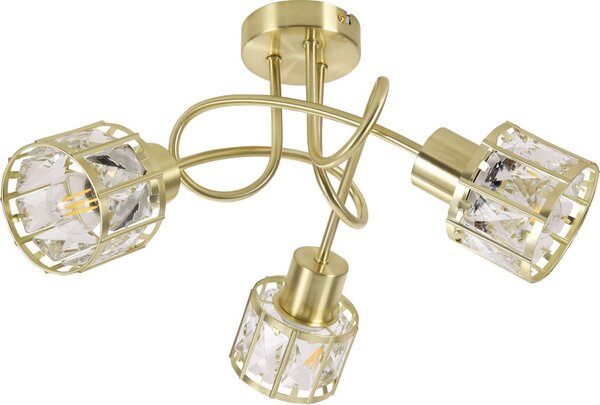 Prisadený luster ZAHARA 3xE27/10W/230V zlatý