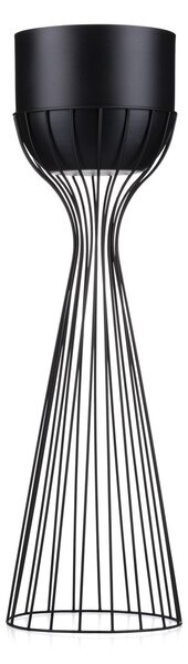 KOVOVÝ KVETINÁČ SO STOJANOM GLAM 68X20 CM ČIERNA