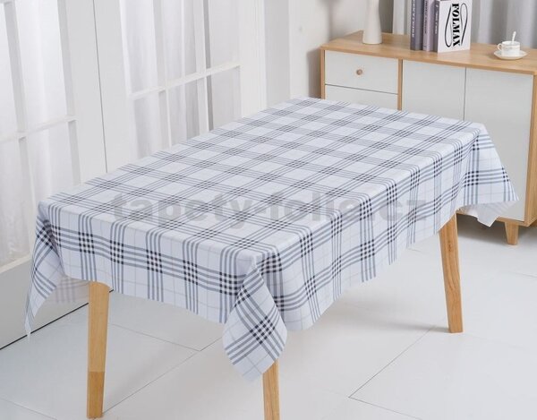 Obrus PVC 3581352, metráž, šířka 140 cm, kocky modré, IMPOL TRADE
