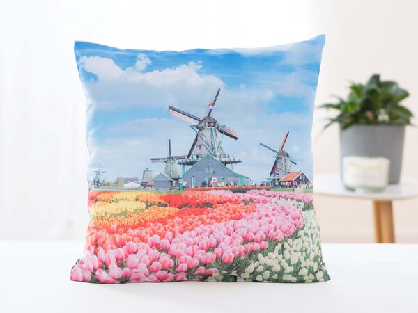 Obliečka na vankúš 40 × 40 cm - Veterné mlyny v Holandsku