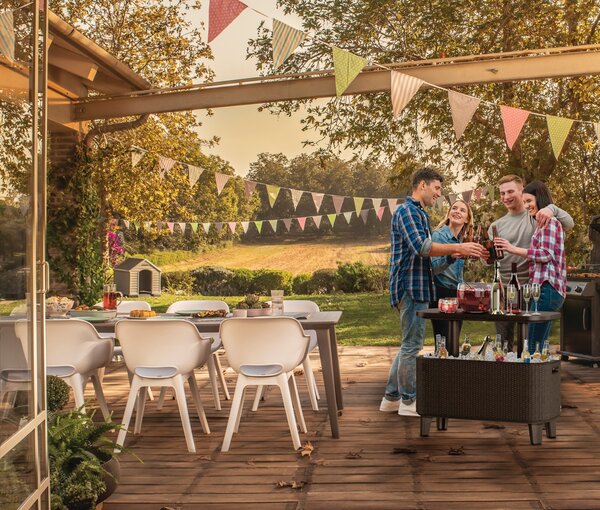 Záhradný stolík BUNCH BAR RATTAN | hnedá