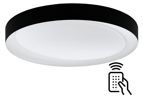 Eglo 99783 LAURITO stropné svietidlo LED 24W 2160lm 3000-6500K biela, čierna, diaľkový ovládač, stmievateľné