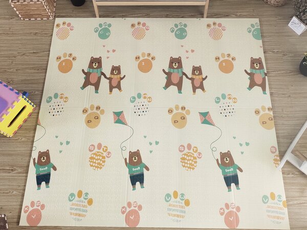 Vulpi Skladacia penová podložka na hranie pre deti 180x150 Owls