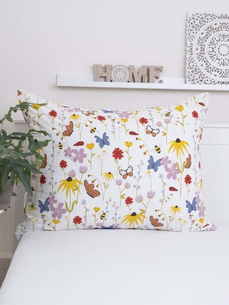 Bavlnená obliečka na vankúš Renforcé 70 × 90 cm - Motýliky