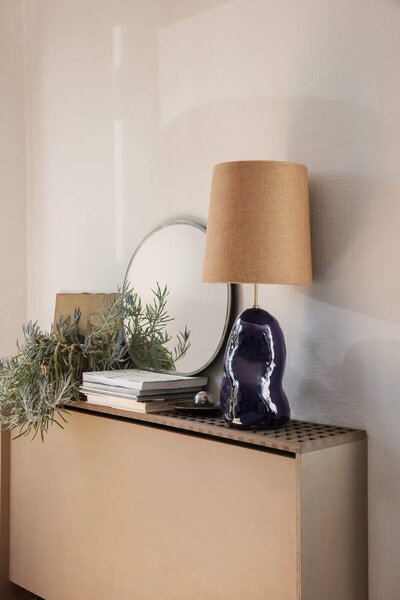 Ferm Living Zrkadlo Pond Small, dark chrome