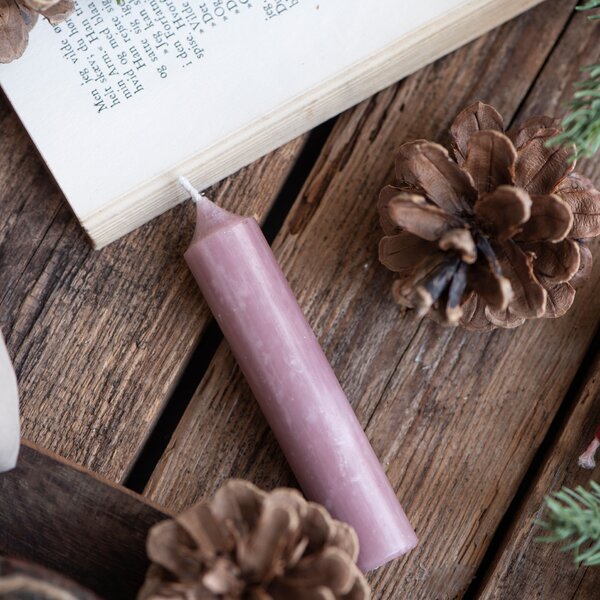 Sviečka Old Rose Rustic 11 cm