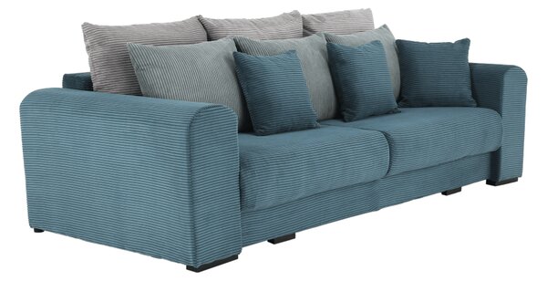KONDELA Extra priestranná pohovka, modrá/mentolová/svetlosivá, GILEN BIG SOFA