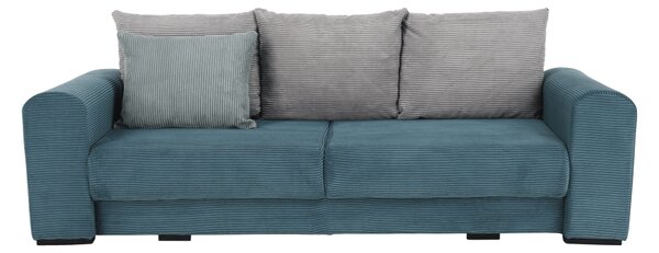 KONDELA Extra priestranná pohovka, modrá/mentolová/svetlosivá, GILEN BIG SOFA