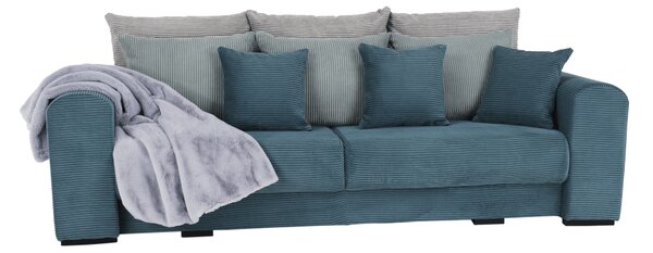 KONDELA Extra priestranná pohovka, modrá/mentolová/svetlosivá, GILEN BIG SOFA