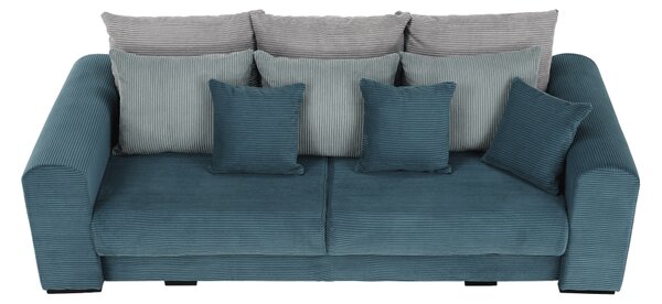 KONDELA Extra priestranná pohovka, modrá/mentolová/svetlosivá, GILEN BIG SOFA
