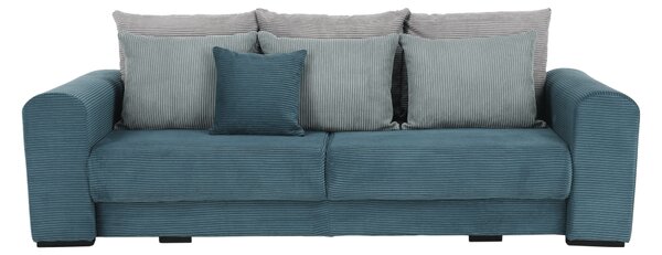 KONDELA Extra priestranná pohovka, modrá/mentolová/svetlosivá, GILEN BIG SOFA