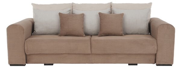 KONDELA Extra priestranná pohovka, svetlohnedá/béžová/krémová, GILEN BIG SOFA