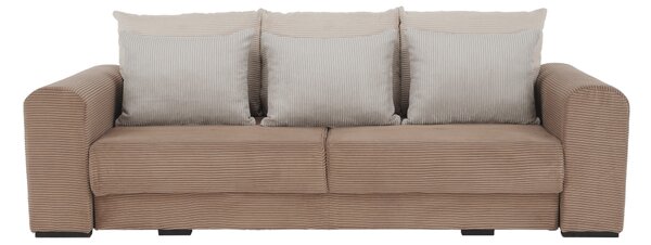 KONDELA Extra priestranná pohovka, svetlohnedá/béžová/krémová, GILEN BIG SOFA