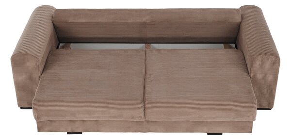 KONDELA Extra priestranná pohovka, svetlohnedá/béžová/krémová, GILEN BIG SOFA
