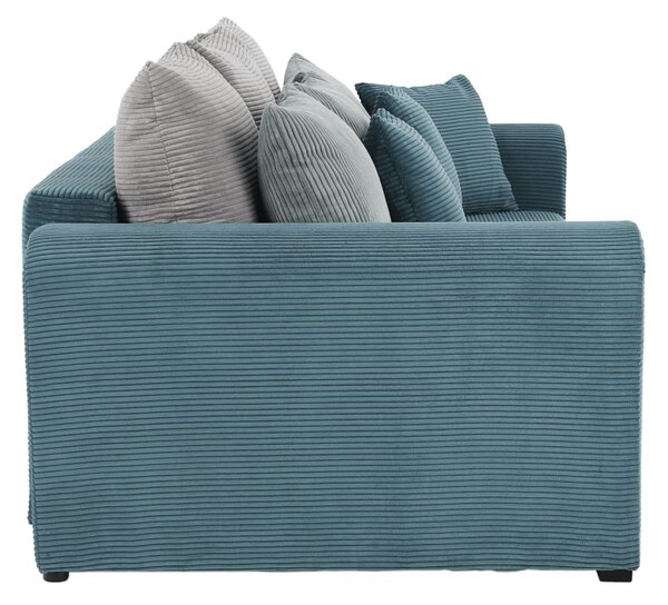 KONDELA Extra priestranná pohovka, modrá/mentolová/svetlosivá, GILEN BIG SOFA
