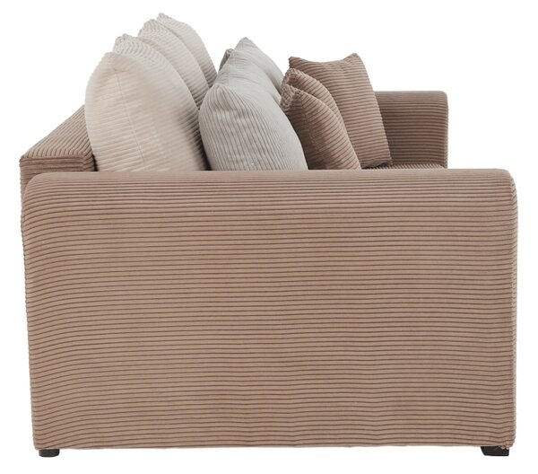 KONDELA Extra priestranná pohovka, svetlohnedá/béžová/krémová, GILEN BIG SOFA