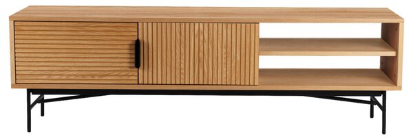 NÍZKA KOMODA, dub, čierna, farba duba, 160/50/40 cm home24 - Komody, Online Only