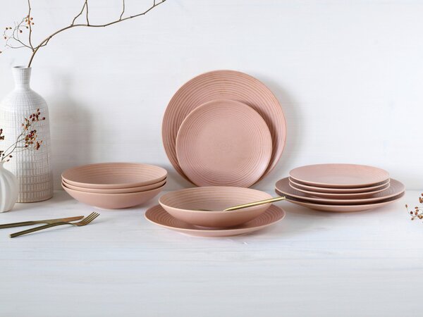 JEDÁLENSKÝ SERVIS Catania Peach 12-dielne Creatable - Online Only bytové doplnky, Online Only
