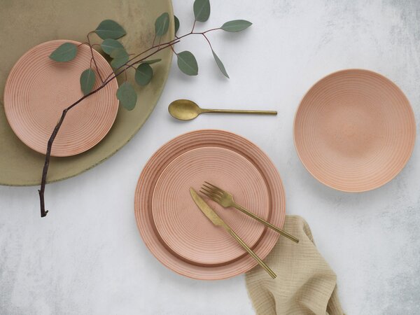 JEDÁLENSKÝ SERVIS Catania Peach 12-dielne Creatable - Online Only bytové doplnky, Online Only