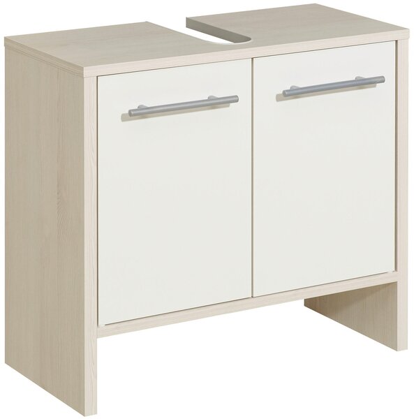 SKRINKA POD UMÝVADLO, biela, farba pínie, 62,0/54,3/28,0 cm Carryhome - Kúpeľňové skrinky