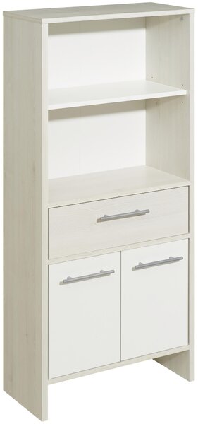 STREDNE VYSOKÁ SKRINKA, biela, farba pínie, 62/136,2/28 cm Carryhome - Kúpeľňové skrinky