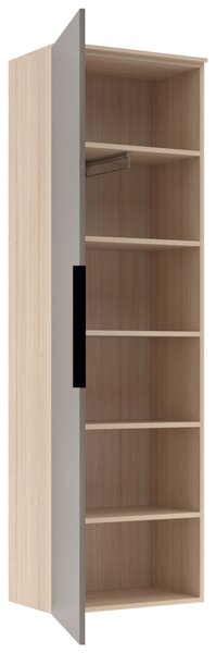 PREDSIEŇOVÁ SKRIŇA, sivá, farba duba, 55/180/37 cm Voleo - Skrine