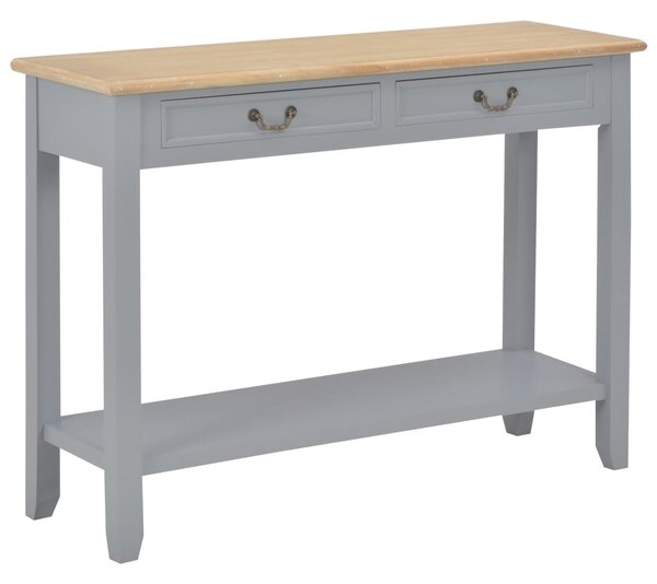 Konzolový stolík sivý 110x35x80 cm drevo