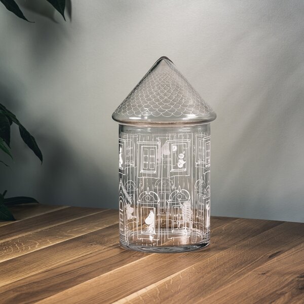 Muurla Sklenená dóza Moominhouse 30,5cm