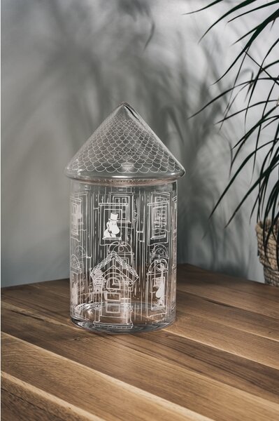 Muurla Sklenená dóza Moominhouse 30,5cm
