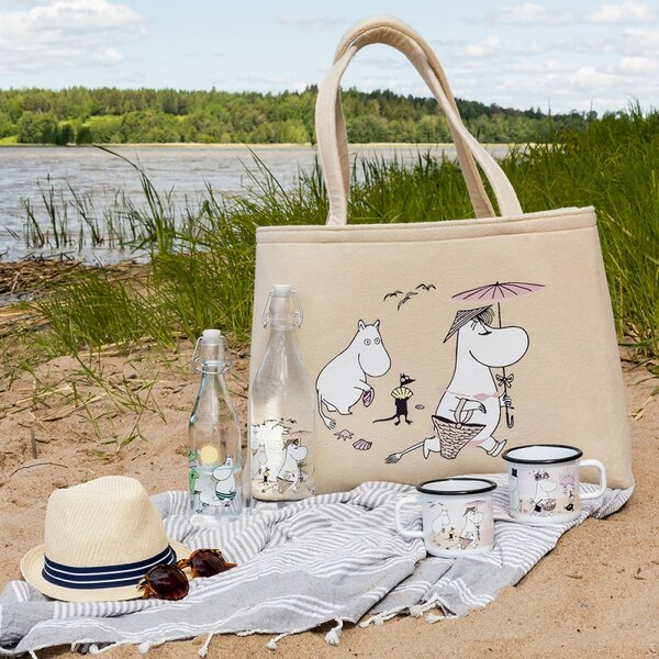 Muurla Sklenená fľaša Moomin Fun in the water 0,5l