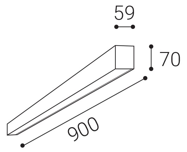 Stropné svietidlo Noli II P 90 biela