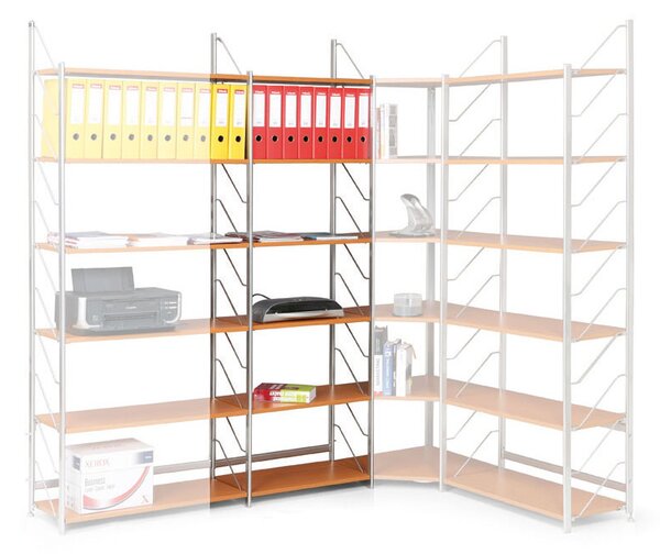 Regál s laminovanými policami, základný, 2030 x 600 x 365 mm, buk