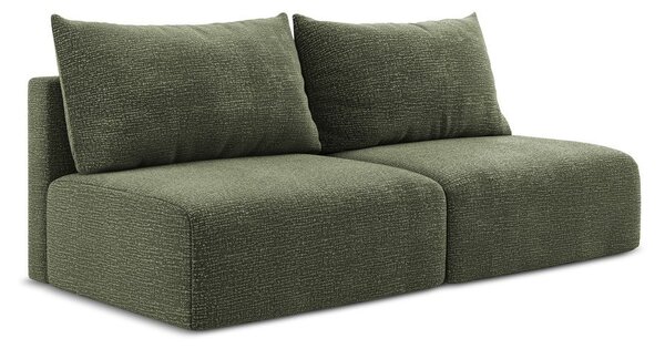 Zelená rozkladacia/s úložným priestorom pohovka 216 cm Kalena – Makamii