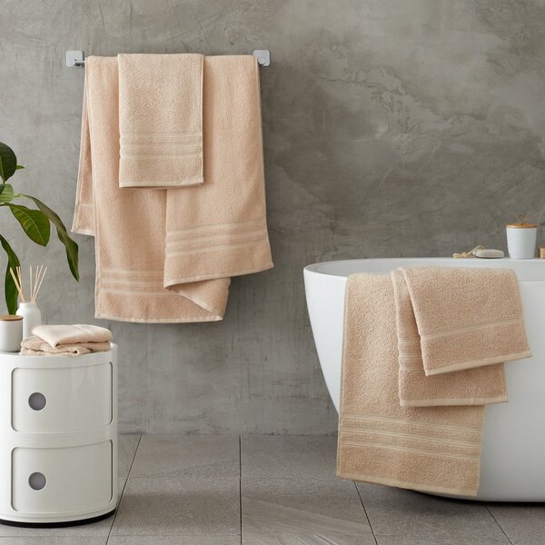 Béžové froté bavlnené uteráky v súprave 2 ks 30x30 cm Zero Twist – Catherine Lansfield