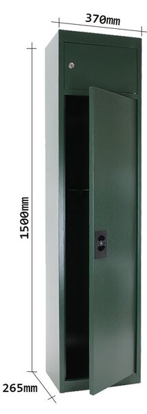 Skriňa na zbrane GUN 5 - mechanický zámok, 1500x370x265 mm