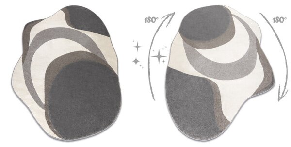 Koberec DUNE SHAPE 8085 krémový / sivý