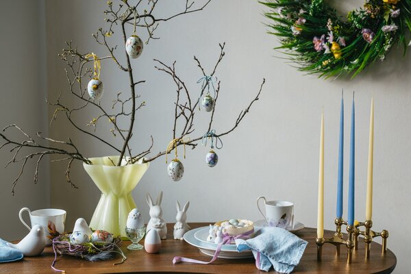 Veľkonočná dekorácia Floral Egg / Gold details