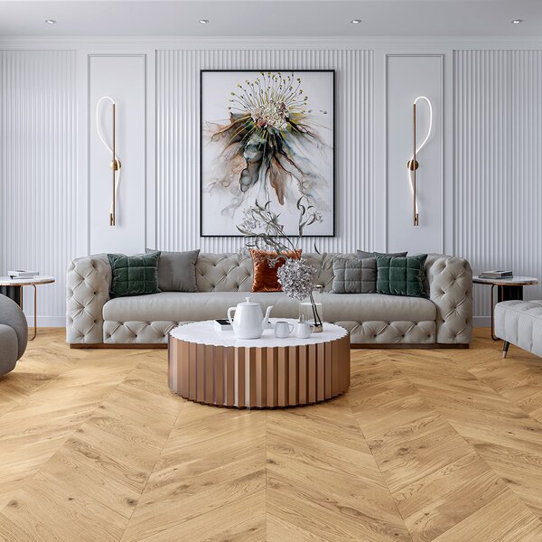 Artisan Chevron Dub Aquitane Natural Gold Brown kart olej 4mV