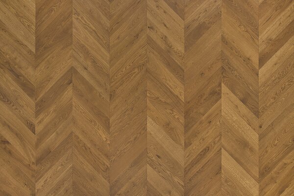Artisan Chevron Dub Lorraine Natural Cognac Kart Mat Lak 4mV