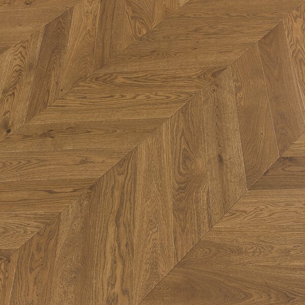 Artisan Chevron Dub Lorraine Natural Cognac Kart Mat Lak 4mV