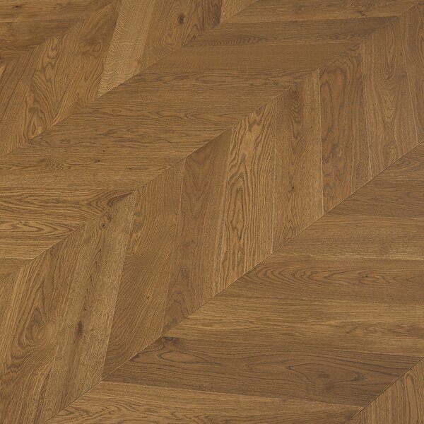 Artisan Chevron Dub Lorraine Natural Cognac Kart Mat Lak 4mV